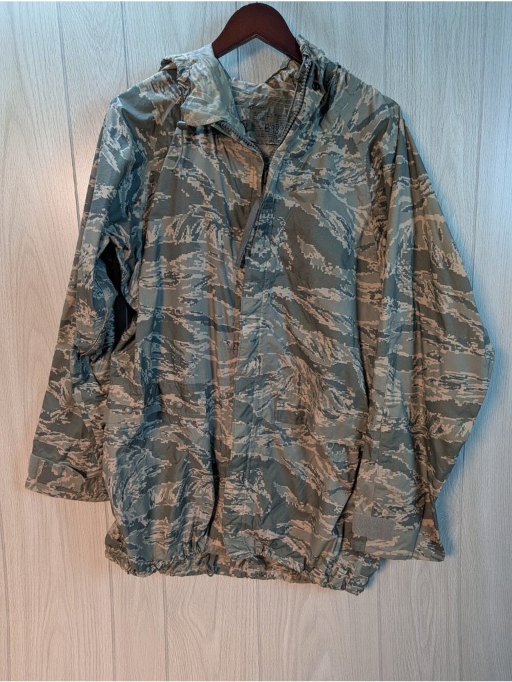 USAF Air Force ABU Improved Rainsuit Parka Small 8405-01-542-9649 Camouflage